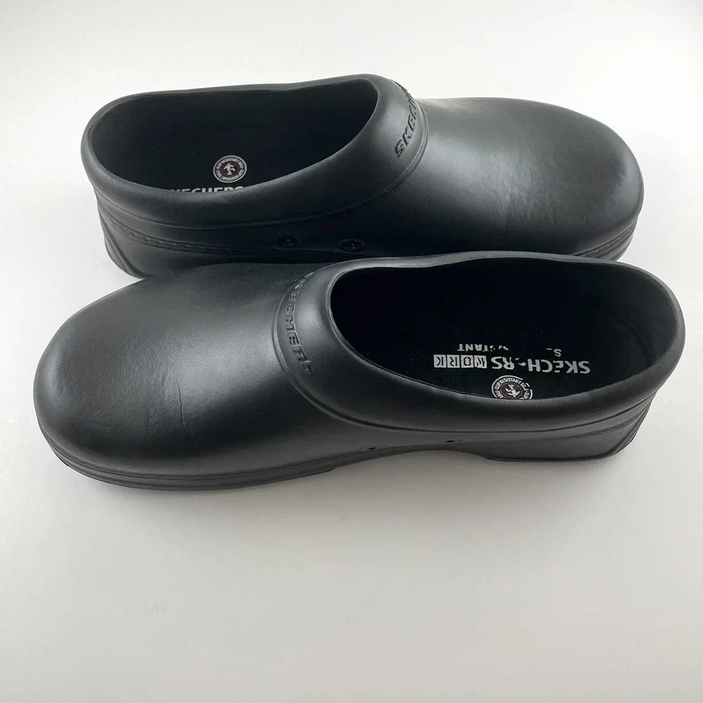 Skechers Men’s Work Slip-on Slip Resistant  Casual Clog - Picture 7 of 10